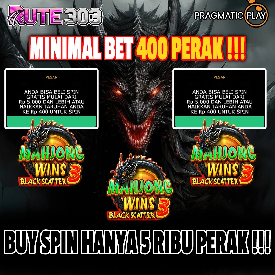 Rute303: Slot Bonus New Member 100% & Slot Scatter Hitam Mahjong.